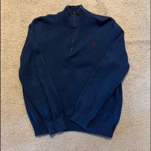 POLO by Ralph Lauren Blue 1/4 zip Sweater Size L
